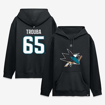 Men's Fanatics Jacob Trouba Black San Jose Sharks Authentic Stack Name & Number Hoodie