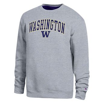 Men's Champion Heather Gray Washington Huskies Arch Sweatshirt