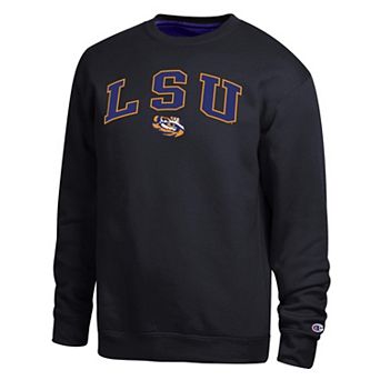 Men's Champion Black LSU Tigers Arch Sweatshirt