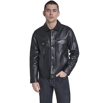 Men's Levi's® Real Leather Trucker Jacket