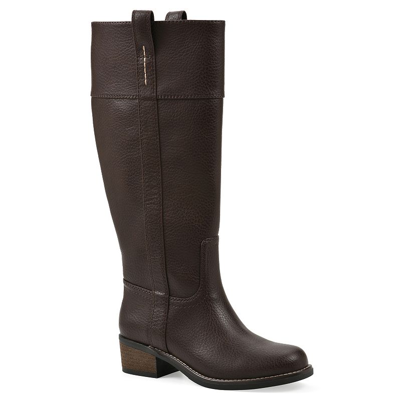 White Mountain Merrier Women's Tall Shaft Block Heel Boots,