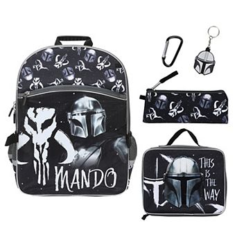 The Mandalorian 5 pc 16-Inch Backpack & Lunch Set