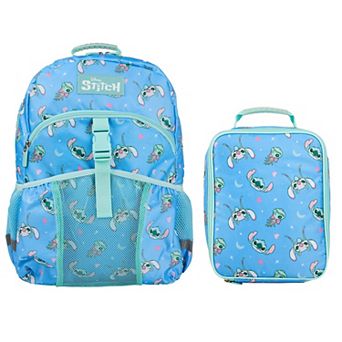 Disney's Stitch 2 pc 16-Inch Youth Backpack & Lunch Kit Set