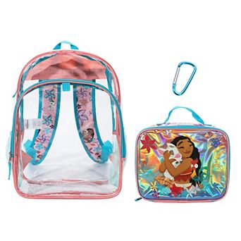 Disney’s Moana 2 pc 16-Inch Clear Backpack & Lunch Box Set