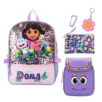 Dora the Explorer Animated 5 pc Backpack & Lunch Set for School & Travel