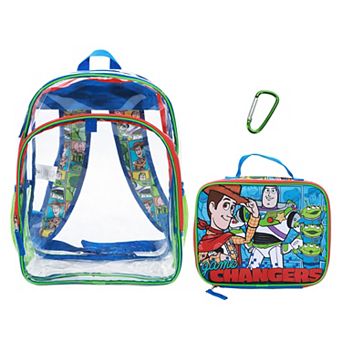 Disney / Pixar's Toy Story Changers 2 pc 16-Inch Kids Clear Backpack & Lunch Box Set