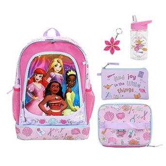 Disney Princess 5 pc Backpack & Lunch Set