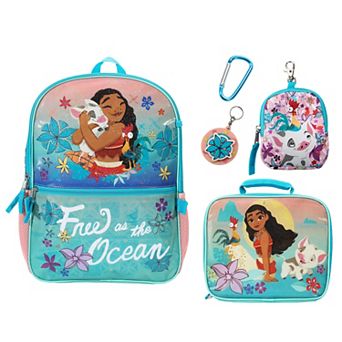 Disney's Moana Classic 16-Inch Backpack & Lunch 5 pc Set For School & Travel