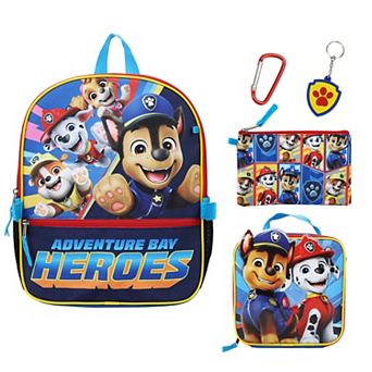 Paw Patrol 5 pc Backpack & Lunch Set For School & Travel