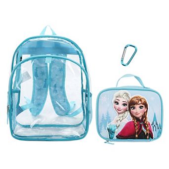 Disney's Frozen Elsa & Anna 2 pc Clear Backpack & Lunch Box Set