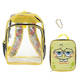 Spongebob Squarepants 16-Inch Clear Backpack & Lunch Box Set