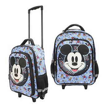 Disney's Mickey Mouse Big Face 16-Inch Rolling Travel Backpack