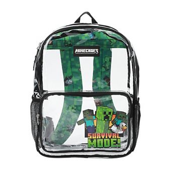 Minecraft Creepers Clear PVC 16-Inch Backpack