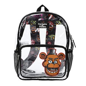 Five Nights at Freddy's Freddy Fazbear 16-Inch Clear Backpack For School & Travel