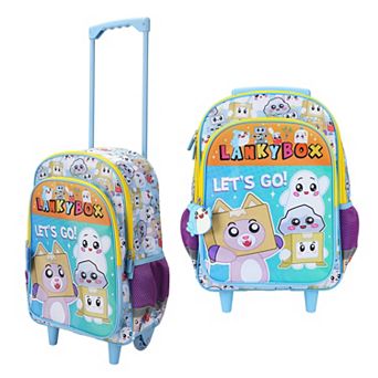 Lanky Box "Let's Go!" 16-Inch Rolling Travel Backpack