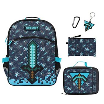 Minecraft Diamond Sword 5 pc Backpack & Lunch Set For School & Travel