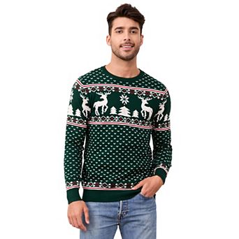 Men's Christmas Pullover Crew Neck Long Sleeve Sweater