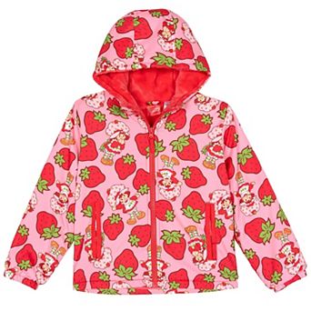 Strawberry Shortcake Zip-Up Hooded Windbreaker Jacket