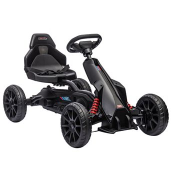 Aosom Kids Pedal Go Kart W/ Adjustable Seat, Swing Axle