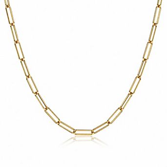 Jewels by Sunaina Shirin Chain Necklace for Women, 18K Gold Plated Stainless Steel Adjustable