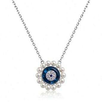 Jewels by Sunaina Ayra Evil Eye Pendant Necklace with Crystal Cubic Zirconia