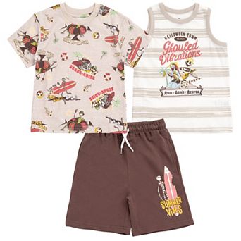 Disney Nightmare Before Christmas 3 pc Tee Tank and Shorts Set