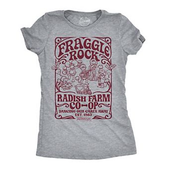 Womens Funny Fraggle Rock Raddish Farm Co Op T Shirt Jim Henson Tee For Ladies