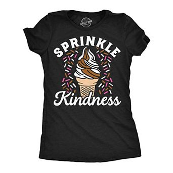 Womens Funny T Shirts Sprinkle Kindness Cute Ice Cream Tee For Ladies
