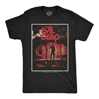 Mens Funny T Shirts Evil Dead Cabin Final Horror Movie Tee For Men