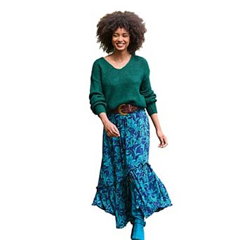 Joe Browns Women's Plus Size Crinkle Ruffle Maxi Skirt