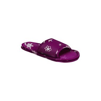 Dreams & Co. Plus Size Cotton Slide Slippers