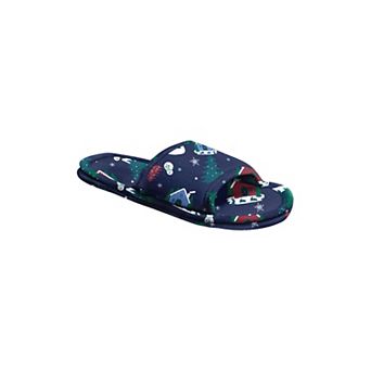 Dreams & Co. Plus Size Cotton Slide Slippers