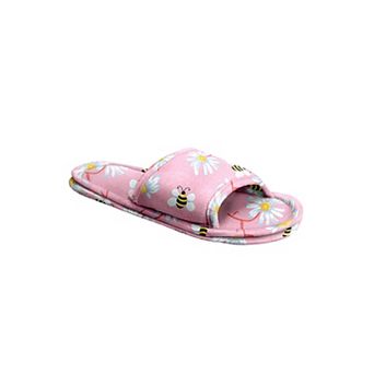 Dreams & Co. Plus Size Cotton Slide Slippers