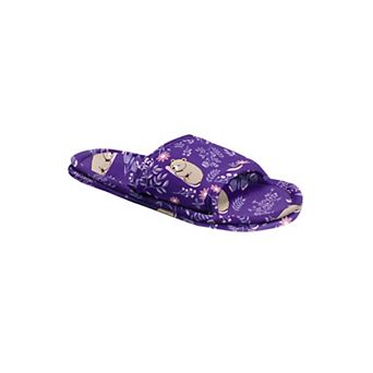 Dreams & Co. Plus Size Cotton Slide Slippers