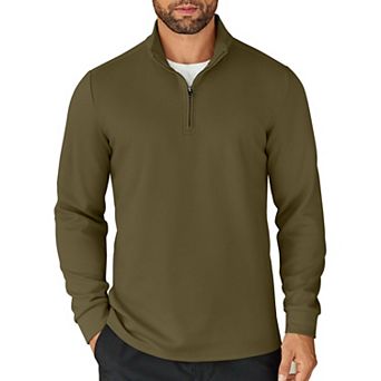 COOFANDY Men's 1/4 Zip Up Pullover Lightweight Mock Neck Sweatshirt Casual Long Sleeve Polo Shirt