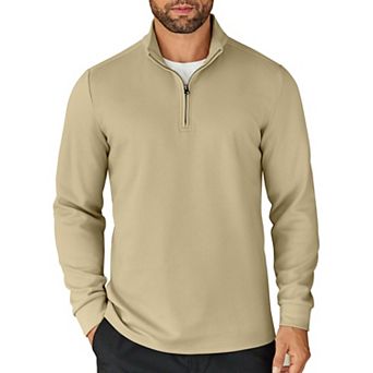 COOFANDY Men's 1/4 Zip Up Pullover Lightweight Mock Neck Sweatshirt Casual Long Sleeve Polo Shirt