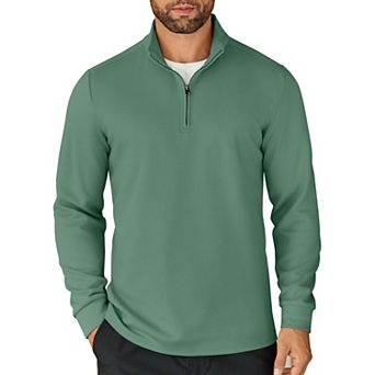 COOFANDY Men's 1/4 Zip Up Pullover Lightweight Mock Neck Sweatshirt Casual Long Sleeve Polo Shirt