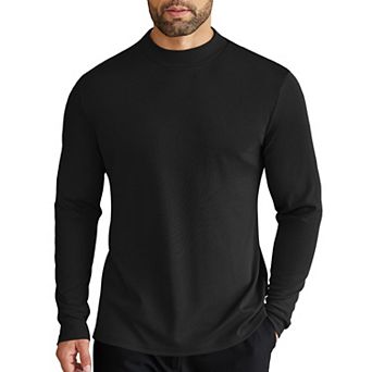 COOFANDY 2 Pack Mens Turtleneck Shirts Ribbed Mock Neck Sweater Long Sleeve Thermal Tee Multipack
