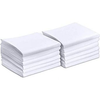 King Pillow Cases, 12-Pack Microfiber Pillow Covers, Envelope Closure, 20x40", White