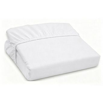 King Fitted Sheet, Cotton Sateen, Deep Pocket, Durable, White