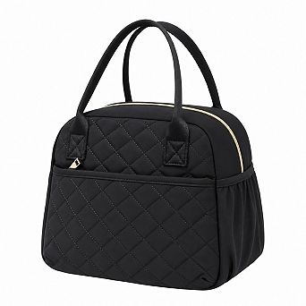 Quilted Insulated Lunch Tote Leakproof Reusable For Work School Travel Picnic