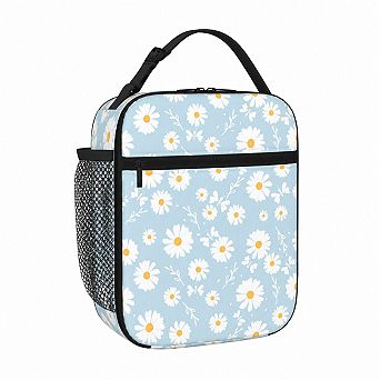 Insulated Reusable Lunch Bag: Lightweight Waterproof Large Capacity with Bottle Holder for School