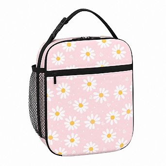 Insulated Reusable Lunch Bag: Lightweight Waterproof Large Capacity with Bottle Holder for School
