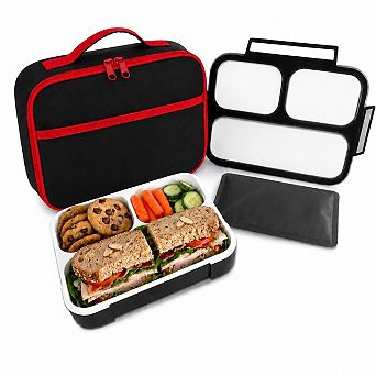 Insulated Bento Lunch Box Set With Ice Pack Fork Spoon Meal Prep Container