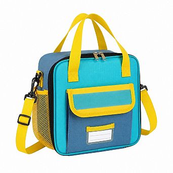 Insulated Lunch Bag Large Capacity Adjustable Strap Water Bottle Holder
