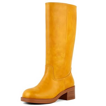 Platform Heel Knee Boots