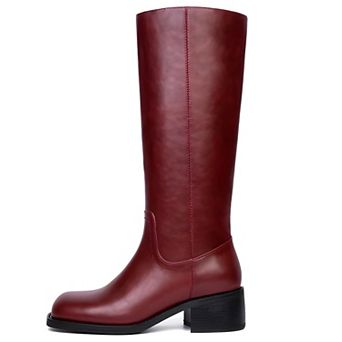 Women's Chunky Heel Long Boots
