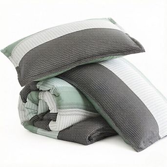 King Size Comforter Set Sage Green - 3 pc Lightweight Quilt Bedding Comforter Sets