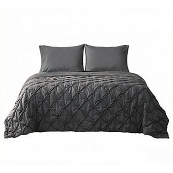 Pintuck Cooling Comforter Queen Size, Cooling Blanket , Lightweight Summer Bedding