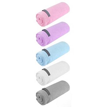 5 Pack Hair Towel,Open Wide-End Hair Towels, Super Absorbent Hair Towel Wrap for Women